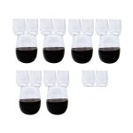 Verres a vin jetables, verres a vin en plastique sans tige pour les ftes coupes a vin, champagne gla ...