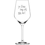Verre a vin moderne avec inscription en allemand  zu vino sag ich nie nie no  - avec bote cadeau - ...