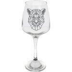 Verre a vin panther - grand verre a vin grav - pour les amateurs de panthre - grand verre a vin tallo ...