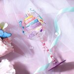 Verre a vin peint a la main 21e anniversaire verre vin rouge 42cl cadeau unique pour petite amie et femme ...