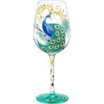 Verre a vin peint a la main paon coloré personnalisé verre vin rouge 42cl pour famille ami femme Verre a vin peint a la main paon coloré personnalisé verre vin rouge 42cl pour famille ami femme