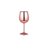 Verres a vin a pied en acier inoxydable (lot de 2), incassables, contenance de 500 ml, pour une utilisation ...