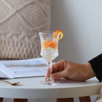 Verres a vin en relief vintage, 2 pices, verres a champagne transparents, gobelet de fte de mariage ...