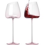 Verres a vin rose de 550ml, soufflés a la main, verres en cristal a longue tige et a bord fin, verres ... Verres a vin rose de 550ml, soufflés a la main, verres en cristal a longue tige et a bord fin, verres ...