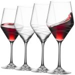 Verres a vin rouge lot de 4 20 once de longues tiges de cristal clair verres a vin cadeau el�gant pour ...
