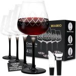 Verres a vin rouge de 480 ml, lot de 4 grands verres a vin verres a vin en cristal avec verres a vin ...