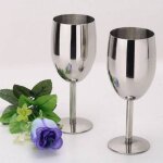 Verres a vin rouge en acier inoxydable, gobelet a boire du whisky, de la vodka, du champagne, de la bire, ...