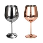 Verres a vin solides en acier inoxydable de 2 couleurs incassables et rsistants a la pointe pour un ...