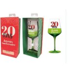 Verre a vin dans son coffret 24 cm 20 ans Verre a vin dans son coffret 24 cm 20 ans
