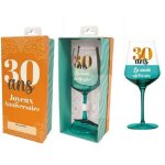 Verre a vin dans son coffret 24 cm 30 ans
