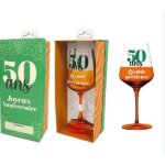 Verre a vin dans son coffret 24 cm 50 ans