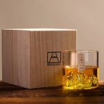 Verre a whisky de montagne 3d japonais, glacier a l'ancienne, verres a whisky, bote - cadeau en bois, ...
