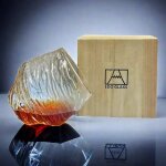 Verre a whisky de montagne 3d japonais, glacier a l'ancienne, verres a whisky, bote - cadeau en bois, ...