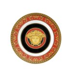 Versace home assiette plate 18 cm medusa rouge Versace home assiette plate 18 cm medusa rouge