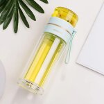Vert2 - 350 ml - bouteille isotherme pour femme, infuseur a th, tasse de sparation, portable, cratif, ...