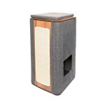 Vesper arbre a chat en mdf - 42, 5 x 87 x 42, 5 cm - gris pierre