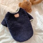 Veste chaude en peluche pour chiot, chaton, chat, vtements doux d'hiver, rose, blanc, bleu, costume ...