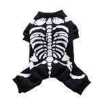 Veste d'halloween pour animal de compagnie, motif squelette, chat, chiot, chaton, pour petit et moyen ...