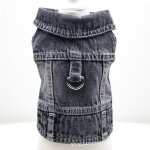 Veste en jean délavée pour chiens et chats, chemises en denim pour chiots, gilets sfp a revers, design ... Veste en jean délavée pour chiens et chats, chemises en denim pour chiots, gilets sfp a revers, design ...