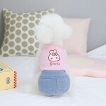 Vêtements pour animaux de compagnie de printemps et d'été, jupe en jean teddy, jupe a poche, robe pour ... Vêtements pour animaux de compagnie de printemps et d'été, jupe en jean teddy, jupe a poche, robe pour ...