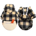 Vêtements chauds en laine douce pour animaux de compagnie, sweats a capuche a carreaux pour chiens, tenue ... Vêtements chauds en laine douce pour animaux de compagnie, sweats a capuche a carreaux pour chiens, tenue ...