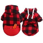 Vêtements chauds en laine douce pour animaux de compagnie, sweats a capuche a carreaux pour chiens, tenue ... Vêtements chauds en laine douce pour animaux de compagnie, sweats a capuche a carreaux pour chiens, tenue ...