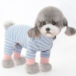 Vêtements pour chiens a rayures, combinaison pour chat, col haut, manches longues, chemise a 4 jambes, ... Vêtements pour chiens a rayures, combinaison pour chat, col haut, manches longues, chemise a 4 jambes, ...