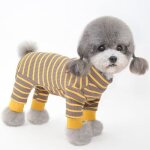 Vêtements pour chiens a rayures, combinaison pour chat, col haut, manches longues, chemise a 4 jambes, ... Vêtements pour chiens a rayures, combinaison pour chat, col haut, manches longues, chemise a 4 jambes, ...