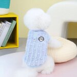 Vêtements doux et chauds pour animaux de compagnie, veste perforée, pull d'hiver, sourire, petits et ... Vêtements doux et chauds pour animaux de compagnie, veste perforée, pull d'hiver, sourire, petits et ...