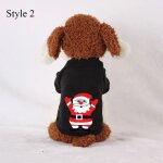 Vtements de nol en velours pour animaux de compagnie, pull doux, chemise pour petit chien, accessoire ...