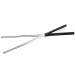 Vhbw 1 paire de baguettes - chopsticks en acier inoxydable, noir / argent Vhbw 1 paire de baguettes - chopsticks en acier inoxydable, noir / argent