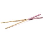 Vhbw 1 paire de baguettes - chopsticks en acier inoxydable, or / rose Vhbw 1 paire de baguettes - chopsticks en acier inoxydable, or / rose