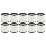Vhbw 10x filtre  cartouche remplacement pour parkside 72800205 pour aspirateur - filtre pliss - blanc ...
