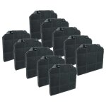 Vhbw 10x filtres � charbon actif compatible avec aeg 949610960, aih9800bm, awh9420bm, awh6420bm, awh6500gm ...