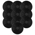 Vhbw 10x filtres � charbon actif compatible avec baumatic f60. 2ss, f100. bl, tel06ss, f100. 2ss, f902blbl, ...