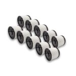 Vhbw 10x filtres ronds pour aspirateur multifonctions aqua vax power 1000