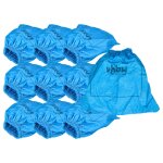 Vhbw 10x filtre textiles compatible avec top craft tc - nts 30 a aspirateur sec et humide - sac filtrant, ...
