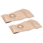 Vhbw 10x sacs compatible avec hitachi 40010715, nt 1232, rnt 1225m aspirateur - papier, marron