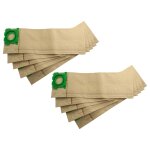 Vhbw 10x sacs compatible avec sebo airbelt k1, k1 eco 1200, k1 eco 700, k1 family aspirateur - papier, ...