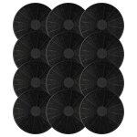 Vhbw 12x filtres � charbon actif compatible avec baumatic tel06w hotte aspirante - 17, 5 cm