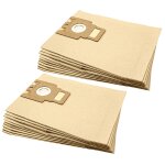 Vhbw 20x sacs compatible avec miele parkett team aspirateur - papier, 28, 5cm x 22cm, couleur sable