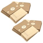 Vhbw 20x sacs compatible avec rowenta zr 480 aspirateur - papier, 22cm x 16, 5cm, couleur sable