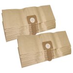 Vhbw 20x sacs compatible avec vetrella acquatic, 37102 aspirateur - volume de 20 l 45cm x 20cm couleur ...