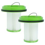Vhbw 2x filtre compatible avec greenworks gd24svk4s aspirateur - filtre hepa blanc / vert