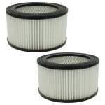 Vhbw 2x filtre compatible avec habitex e438 aspirateur de cendres - filtre hepa noir / blanc