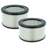 Vhbw 2x filtre pliss� compatible avec dicogar 1200w aspirateur � cendres - noir / blanc, nettoyable