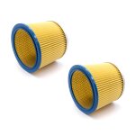 Vhbw 2x filtre rond / filtre en lamelles pour aspirateur, robot, aspirateur multifonctions einhell inox ...