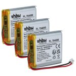 Vhbw 3x batterie remplacement pour fatboy pn704050 pour lampe de chevet, de salon (1600mah, 3, 7v, li ...