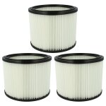 Vhbw 3x cartouche filtrante compatible avec metabo asa 30 l pc inox, 25 l pc aspirateur - filtre pour ...