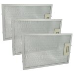 Vhbw 3x filtre anti - graisse compatible avec teka dm70vr02, dm70inox vr 02, dm70 vr. 02, dm70 vr. 03, ...